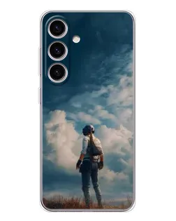 Чехол для Samsung Galaxy S25 FE с картинкой «Герой PUBG на скале»