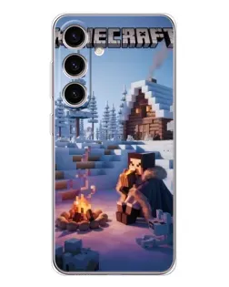 Чехол для Samsung Galaxy S25 FE с картинкой «Зимний Minecraft»