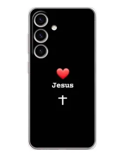 Чехол для Samsung Galaxy S25 FE с картинкой «Сердце - Jesus» Чехол для Samsung Galaxy S25 FE с картинкой «Сердце - Jesus»