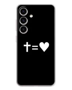 Чехол для Samsung Galaxy S25 FE с картинкой «Крест и Сердце»