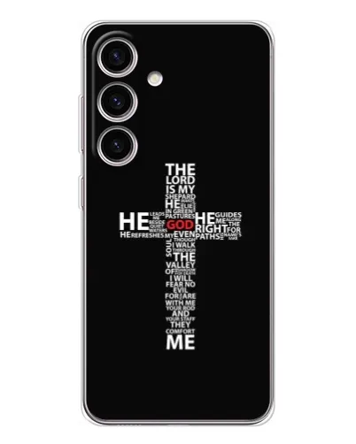 Чохол для Samsung Galaxy S25 FE з картинкою «Текстовий хрест» Чохол для Samsung Galaxy S25 FE з картинкою «Текстовий хрест»