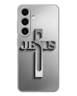Чехол для Samsung Galaxy S25 FE с картинкой «Металлический крест Jesus» Чехол для Samsung Galaxy S25 FE с картинкой «Металлический крест Jesus»
