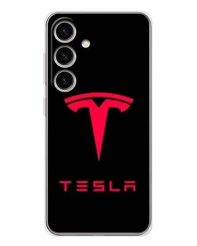Чехол для Samsung Galaxy S25 FE с картинкой «Tesla Red Logo» Чехол для Samsung Galaxy S25 FE с картинкой «Tesla Red Logo»