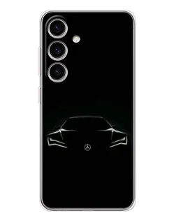 Чехол для Samsung Galaxy S25 FE с картинкой «Mercedes — силуэт авто»