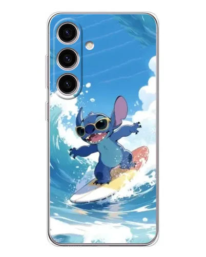 Чехол для Samsung Galaxy S25 FE с картинкой «Стич на волне»