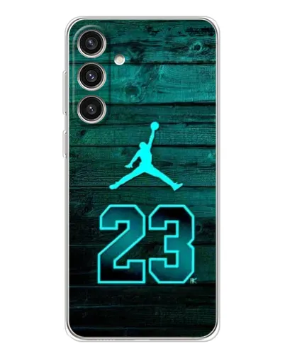Чехол для Samsung Galaxy S25 Plus с картинкой «Jordan Cyan 23» Чехол для Samsung Galaxy S25 Plus с картинкой «Jordan Cyan 23»