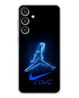 Чехол для Samsung Galaxy S25 Plus с картинкой «Jordan Neon Blue» Чехол для Samsung Galaxy S25 Plus с картинкой «Jordan Neon Blue»