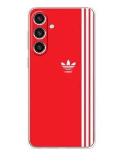 Чехол для Samsung Galaxy S25 Plus с картинкой «Красный минимализм Adidas»