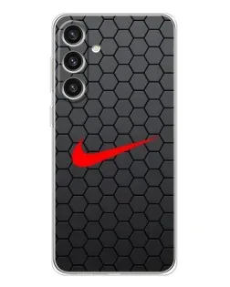 Чехол для Samsung Galaxy S25 Plus с картинкой «Nike — карбоновая сетка» Чехол для Samsung Galaxy S25 Plus с картинкой «Nike — карбоновая сетка»