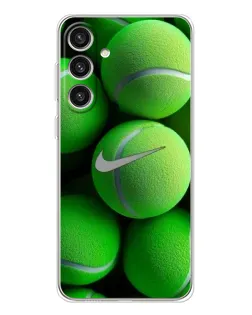 Чехол для Samsung Galaxy S25 Plus с картинкой «Теннисные мячи Найк» Чехол для Samsung Galaxy S25 Plus с картинкой «Теннисные мячи Найк»