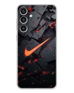 Чехол для Samsung Galaxy S25 Plus с картинкой «Nike — эффект разломов» Чехол для Samsung Galaxy S25 Plus с картинкой «Nike — эффект разломов»