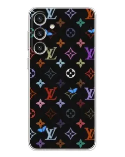 Чехол для Samsung Galaxy S25 Plus с картинкой «Цветная монограмма LV»