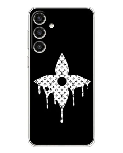 Чехол для Samsung Galaxy S25 Plus с картинкой «Цветочная монограмма»