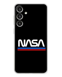 Чохол для Samsung Galaxy S25 Plus з картинкою «NASA — класика Red Blue»