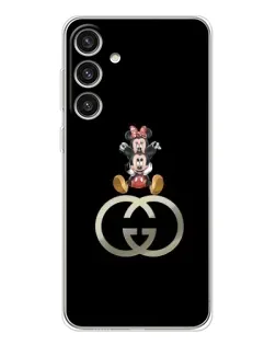 Чехол для Samsung Galaxy S25 Plus с картинкой «Минни Маус на лого»