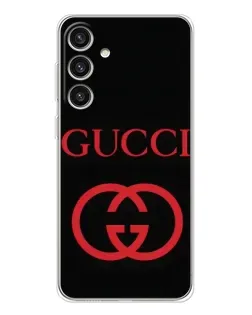 Чехол для Samsung Galaxy S25 Plus с картинкой «Gucci — красный логотип»
