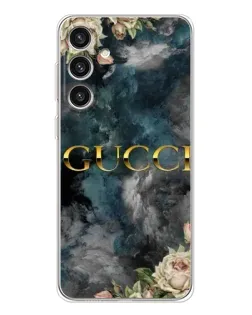 Чехол для Samsung Galaxy S25 Plus с картинкой «Абстрактные цветы Gucci»