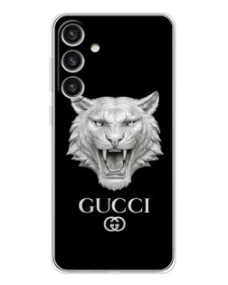 Чехол для Samsung Galaxy S25 Plus с картинкой «Gucci — серебряный лев»
