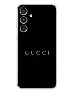 Чехол для Samsung Galaxy S25 Plus с картинкой «Gucci — неоновый минимализм»