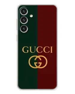 Чехол для Samsung Galaxy S25 Plus с картинкой «Gucci — темно-зеленый градиент»