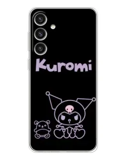 Чехол для Samsung Galaxy S25 Plus с картинкой «Kuromi — черный минимализм»