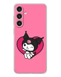 Чехол для Samsung Galaxy S25 Plus с картинкой «Kuromi — любовь в сердце»