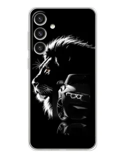 Чехол для Samsung Galaxy S25 Plus с картинкой «BMW и лев»