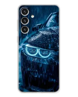 Чехол для Samsung Galaxy S25 Plus с картинкой «BMW под дождем»