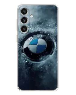 Чехол для Samsung Galaxy S25 Plus с картинкой «Логотип BMW — лед»