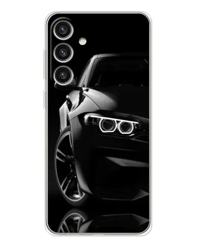 Чехол для Samsung Galaxy S25 Plus с картинкой «Черная BMW — профиль» Чехол для Samsung Galaxy S25 Plus с картинкой «Черная BMW — профиль»