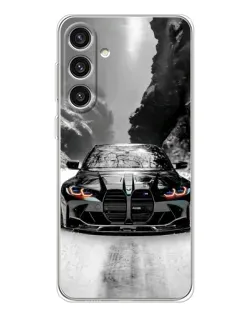 Чехол для Samsung Galaxy S25 Plus с картинкой «BMW — акварельный дрифт»