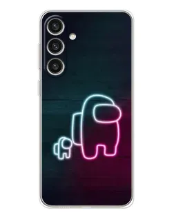 Чехол для Samsung Galaxy S25 Plus с картинкой «Among Us неон-арт» Чехол для Samsung Galaxy S25 Plus с картинкой «Among Us неон-арт»