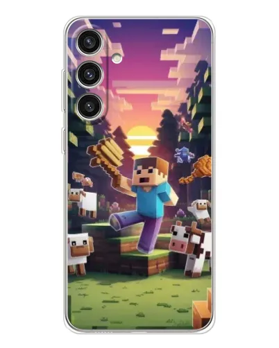 Чехол для Samsung Galaxy S25 Plus с картинкой «Стив на ферме» Чехол для Samsung Galaxy S25 Plus с картинкой «Стив на ферме»