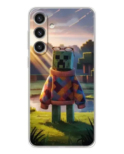 Чехол для Samsung Galaxy S25 Plus с картинкой «Крипер в свитере» Чехол для Samsung Galaxy S25 Plus с картинкой «Крипер в свитере»