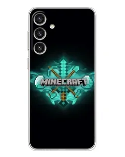 Чохол для Samsung Galaxy S25 Plus з картинкою «Minecraft Diamond лого» Чохол для Samsung Galaxy S25 Plus з картинкою «Minecraft Diamond лого»