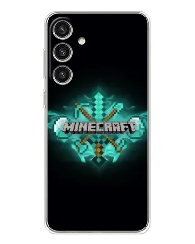 Чехол для Samsung Galaxy S25 Plus с картинкой «Minecraft Diamond лого» Чехол для Samsung Galaxy S25 Plus с картинкой «Minecraft Diamond лого»