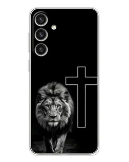 Чохол для Samsung Galaxy S25 Plus з картинкою «Лев та Хрест» Чохол для Samsung Galaxy S25 Plus з картинкою «Лев та Хрест»