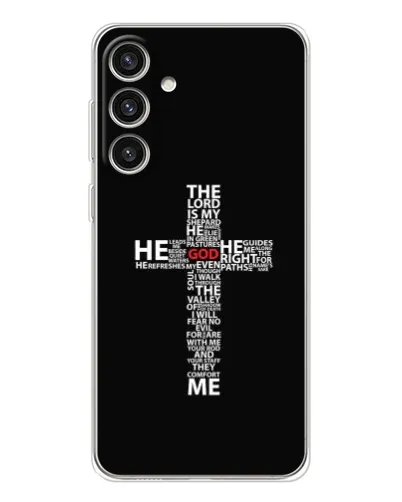 Чехол для Samsung Galaxy S25 Plus с картинкой «Текстовый крест» Чехол для Samsung Galaxy S25 Plus с картинкой «Текстовый крест»
