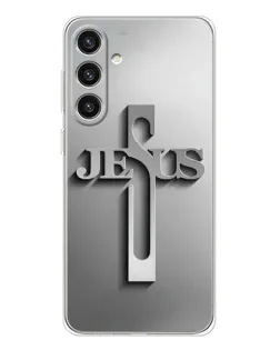 Чехол для Samsung Galaxy S25 Plus с картинкой «Металлический крест Jesus» Чехол для Samsung Galaxy S25 Plus с картинкой «Металлический крест Jesus»