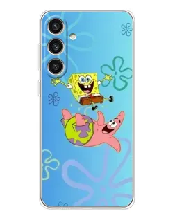 Чехол для Samsung Galaxy S25 Plus с картинкой «Спанч Боб и Патрик»