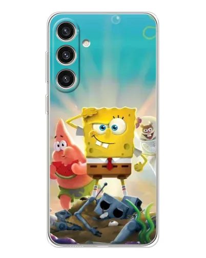 Чехол для Samsung Galaxy S25 Plus с картинкой «Спанч Боб победитель»