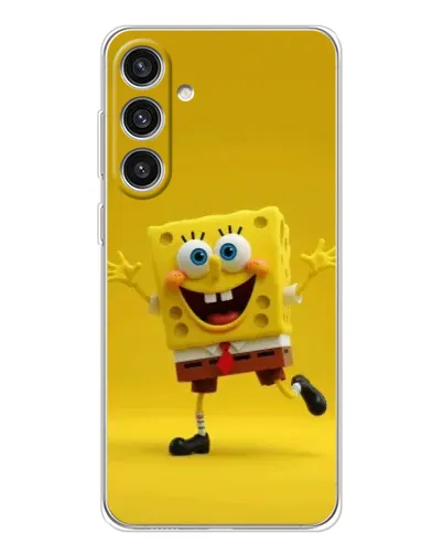 Чехол для Samsung Galaxy S25 Plus с картинкой «Позитивный Губка Боб»