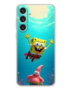 Чехол для Samsung Galaxy S25 Plus с картинкой «Спанч Боб под водой»
