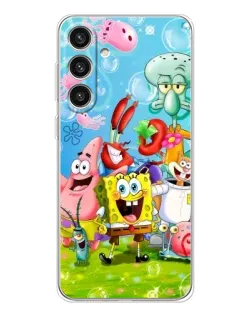 Чехол для Samsung Galaxy S25 Plus с картинкой «Губка Боб и друзья»