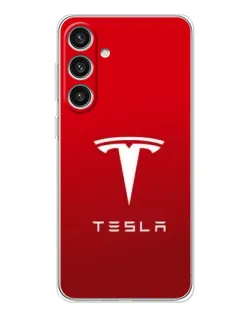 Чехол для Samsung Galaxy S25 Plus с картинкой «Tesla Red Classic»