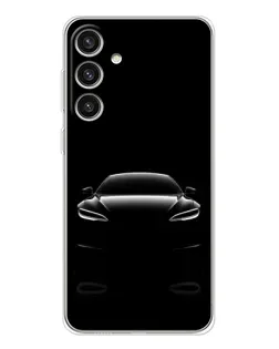 Чехол для Samsung Galaxy S25 Plus с картинкой «Силуэт Tesla Night»