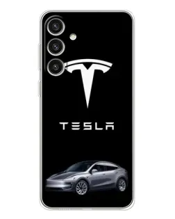 Чехол для Samsung Galaxy S25 Plus с картинкой «Tesla Model Y» Чехол для Samsung Galaxy S25 Plus с картинкой «Tesla Model Y»