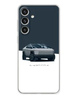 Чехол для Samsung Galaxy S25 Plus с картинкой «Серебристый Cybertruck Tesla» Чехол для Samsung Galaxy S25 Plus с картинкой «Серебристый Cybertruck Tesla»