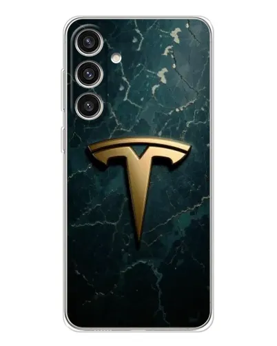 Чехол для Samsung Galaxy S25 Plus с картинкой «Мраморная Tesla Gold»