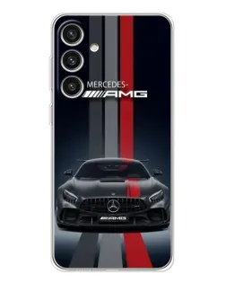 Чехол для Samsung Galaxy S25 Plus с картинкой «Mercedes — белый карбон»